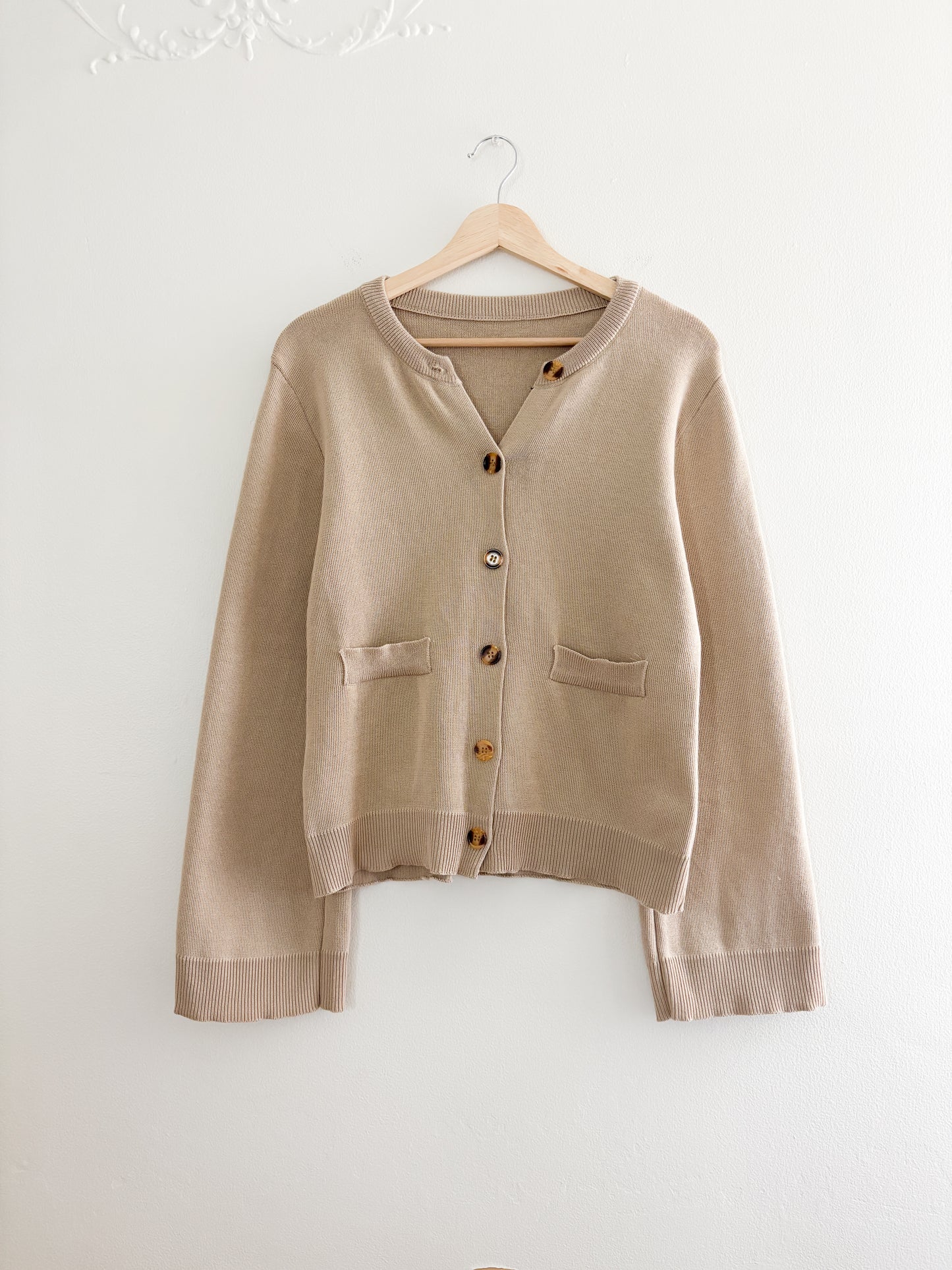 Neutral Cardigan Sweater (S/M)