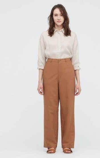 Uniqlo Relaxed Linen Blend Pants (L)