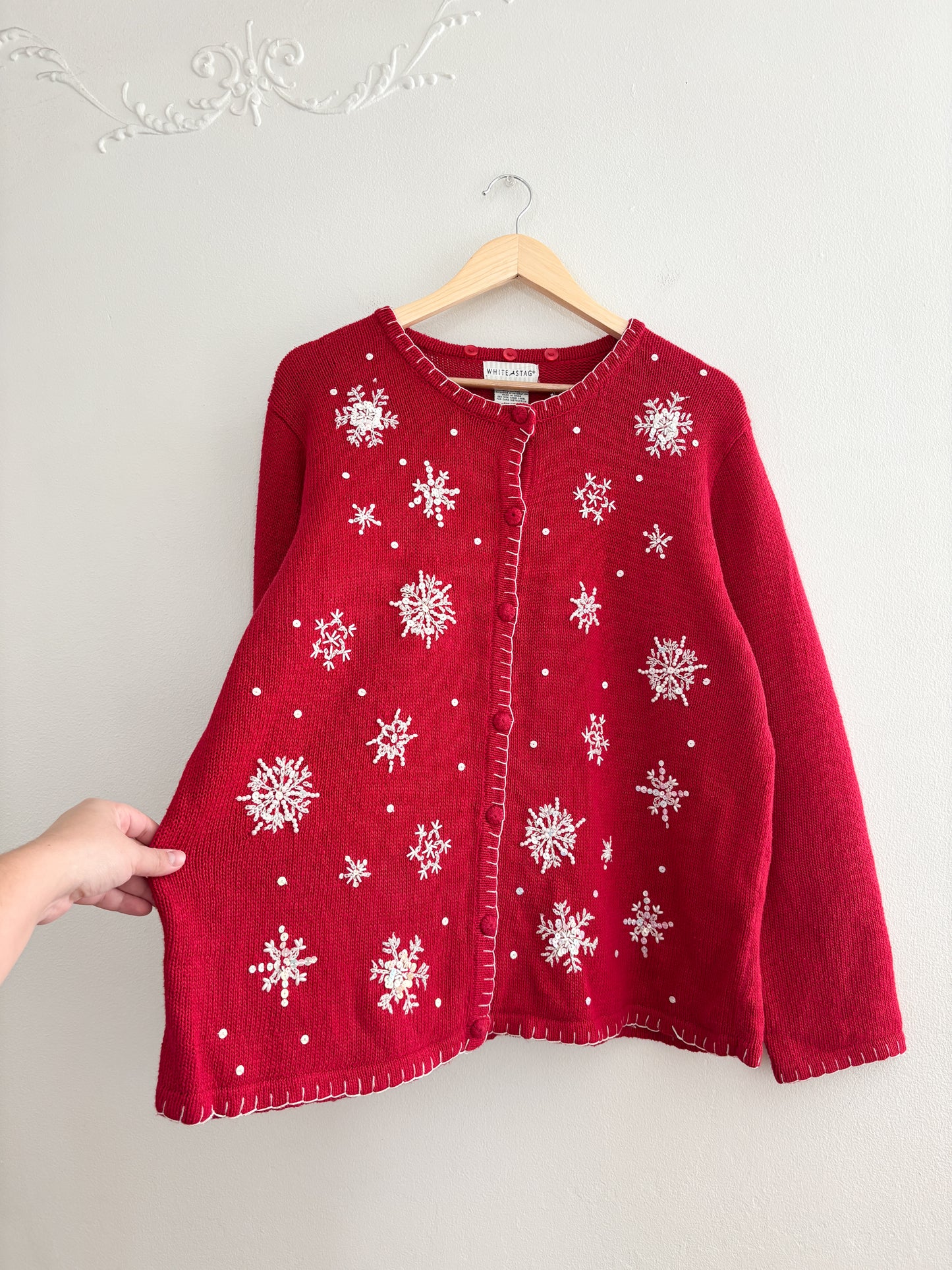 Vintage Snowflake Cardigan (XL)