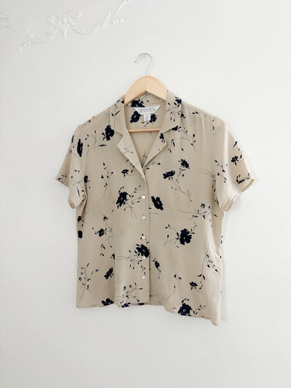 Vintage Floral Silk Button Up (8)