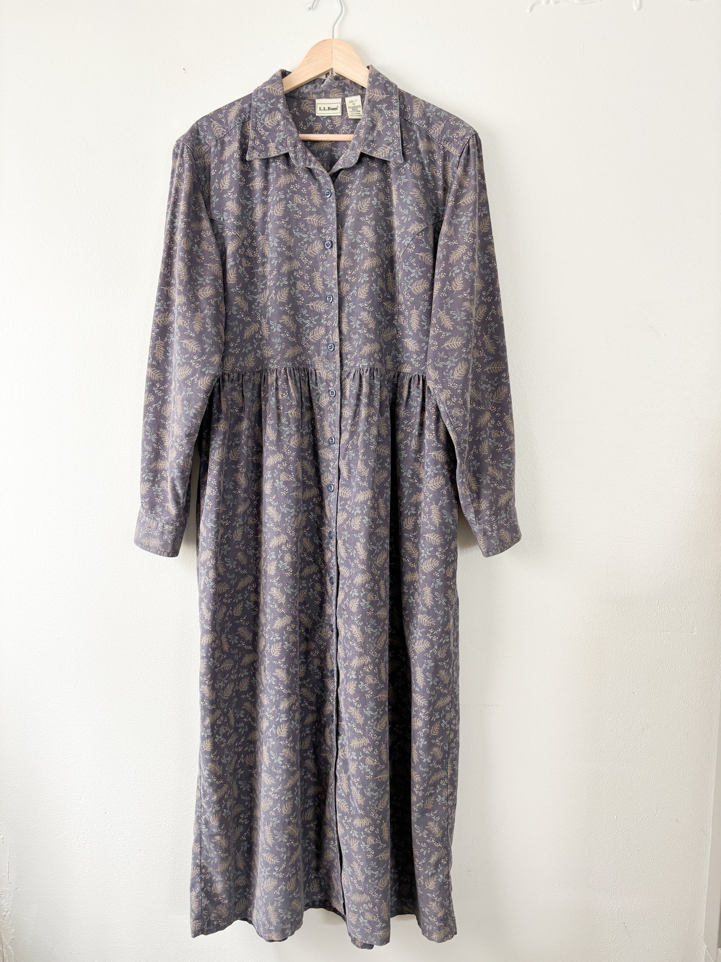 LL Bean Micro Corduroy Maxi dress