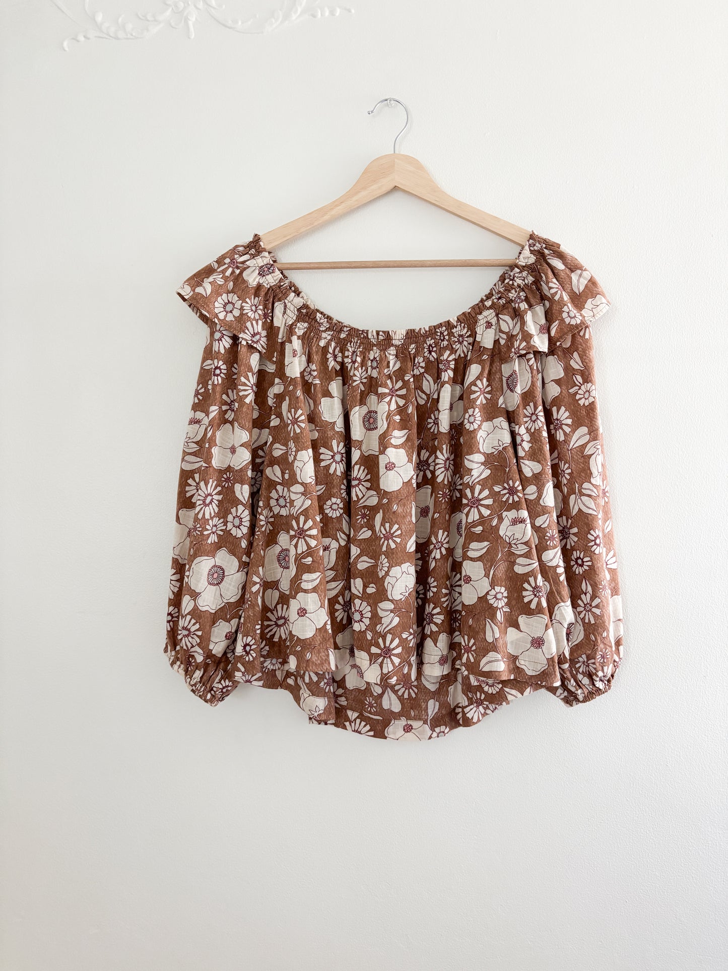NWT Free People Floral Blouse
