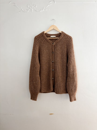 NWOT Sezane Emile Cardigan - Mottled Camel (XL)