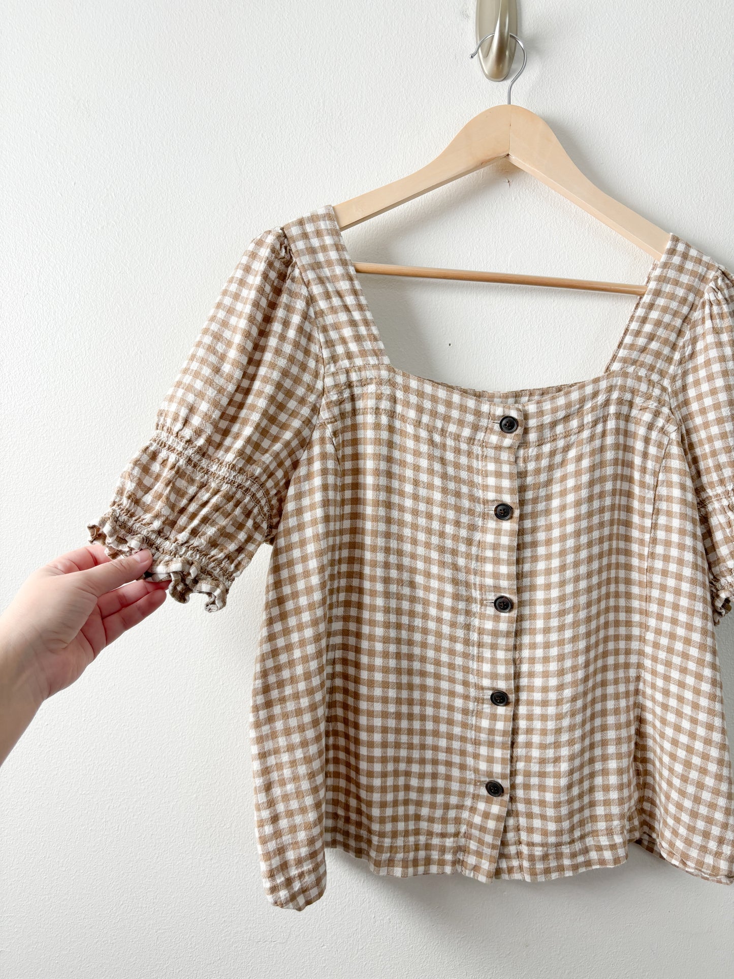 Madewell Gingham Blouse (L)