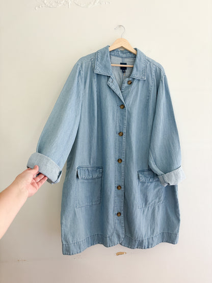 J Jill Button Front Duster Jacket (3X)