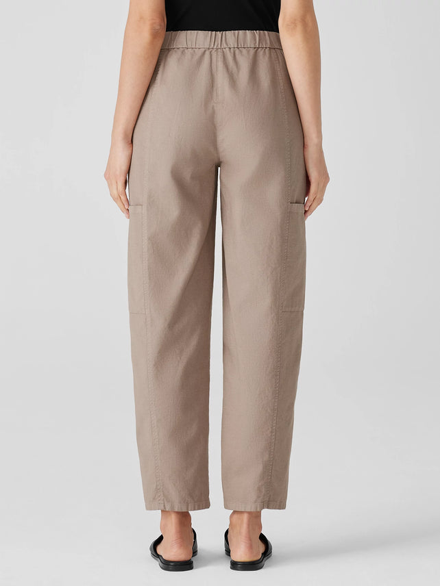 Eileen Fisher Cotton Hemp Stretch Lantern Pant (S)