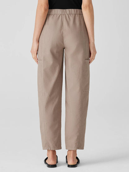 Eileen Fisher Cotton Hemp Stretch Lantern Pant (S)