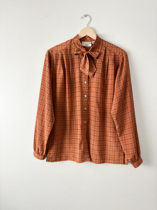 Vintage 1970’s Liz Claiborne plaid blouse