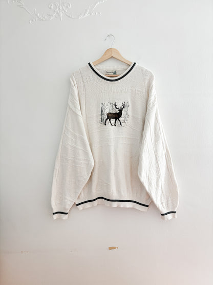 Vintage Stag Sweater (XL)