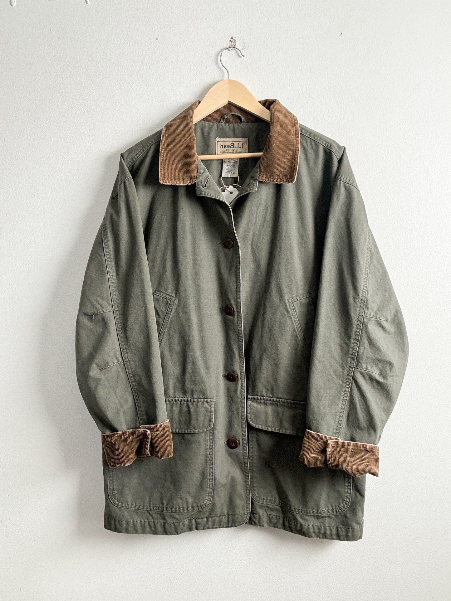 Vintage LL Bean Olive Chore Coat