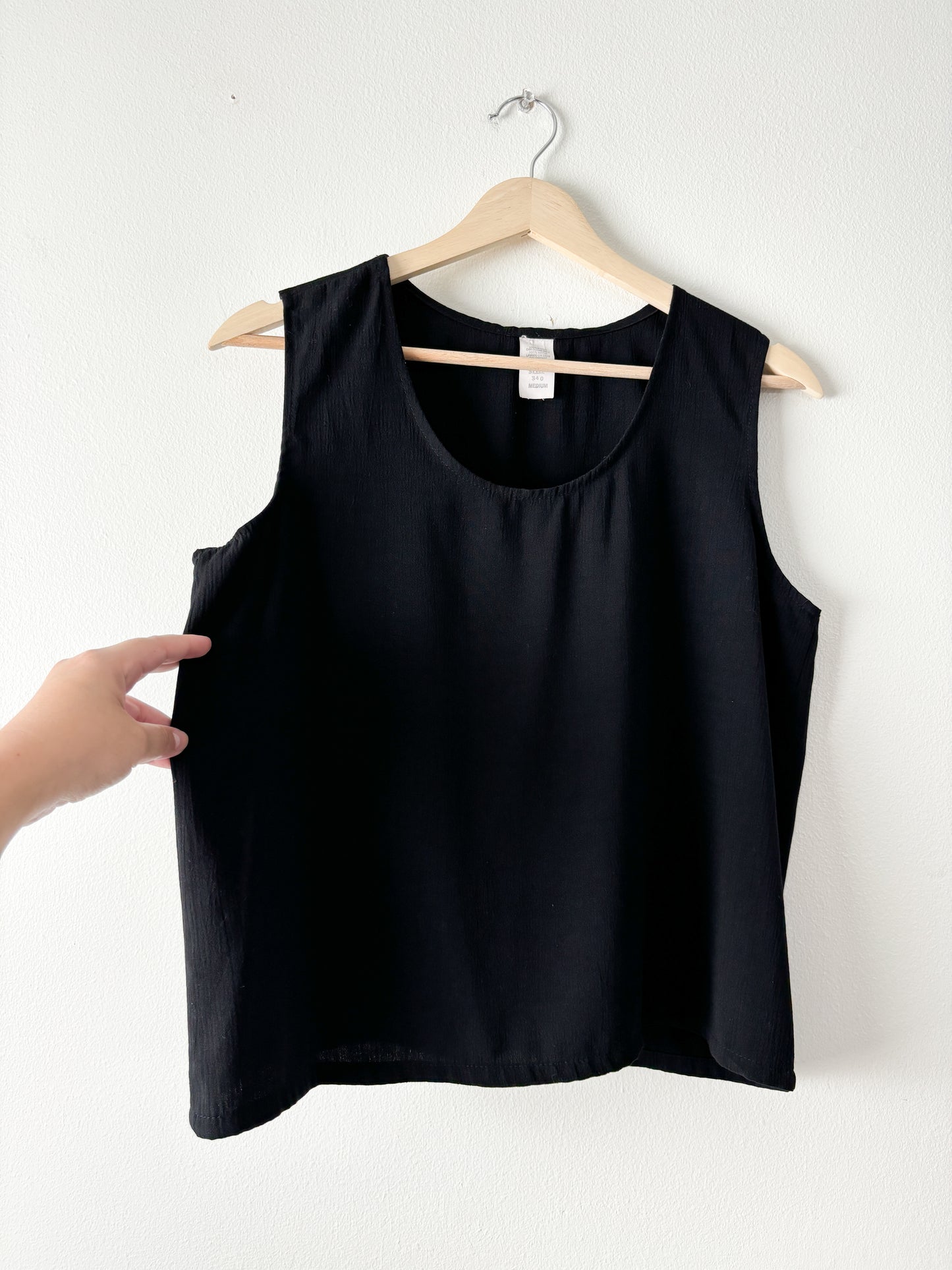 Vintage Black Flowy Tank
