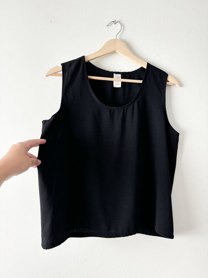 Vintage Black Flowy Tank