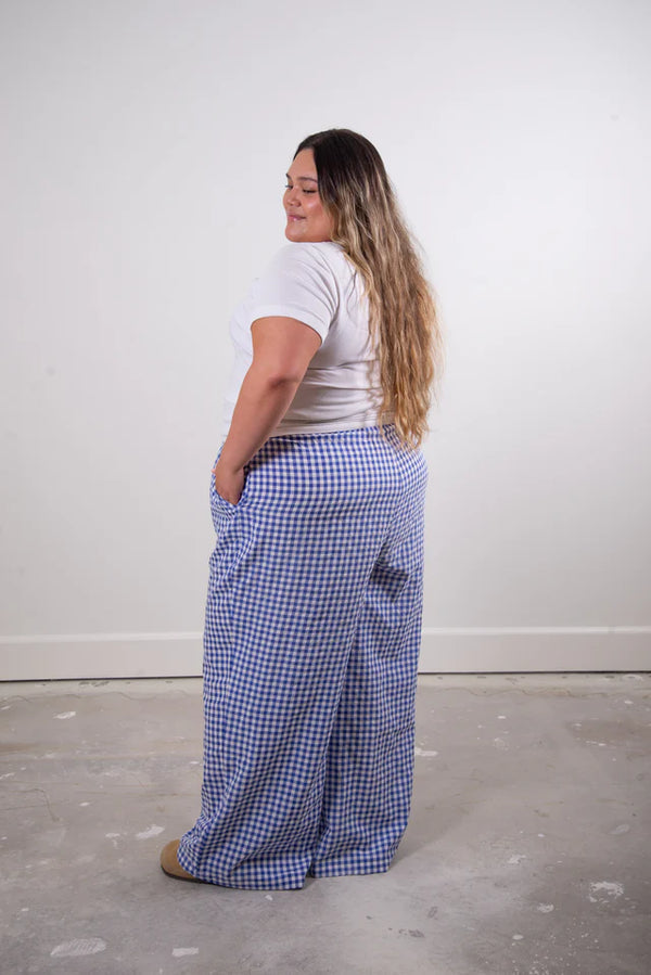 Sanderhaus Blue Gingham Pants (XL)