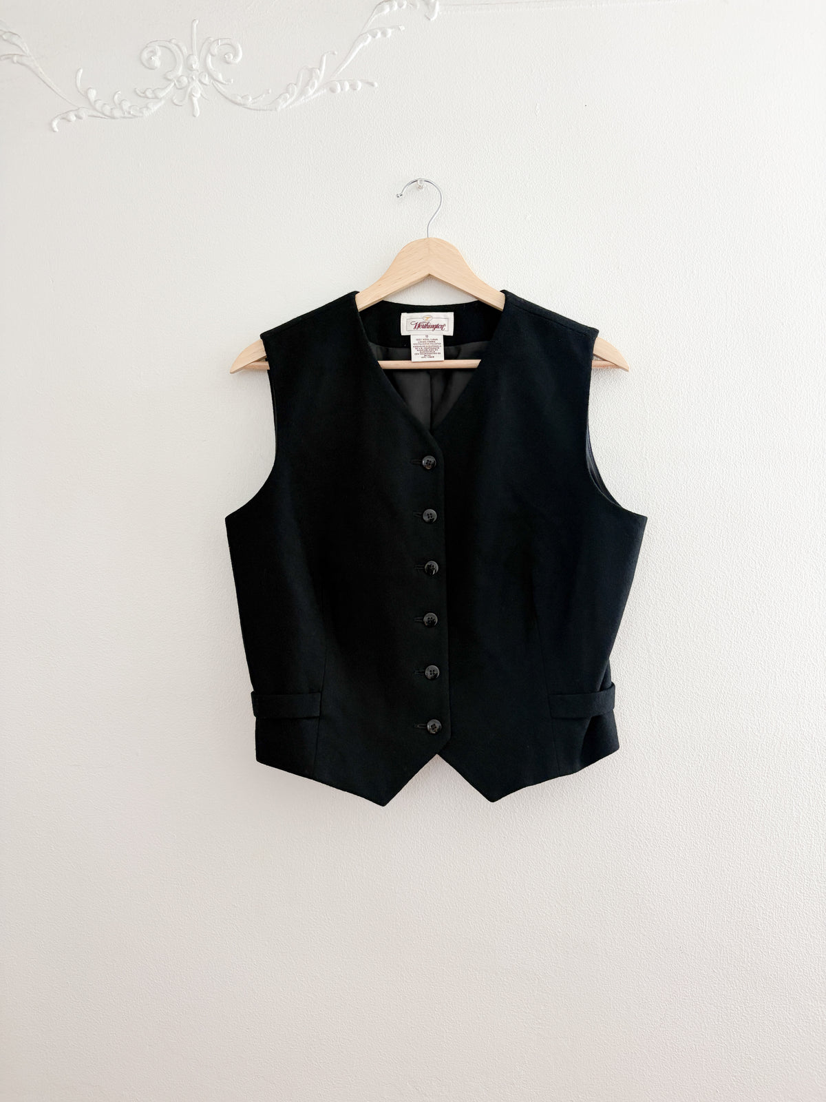Vintage Wool Black Vest