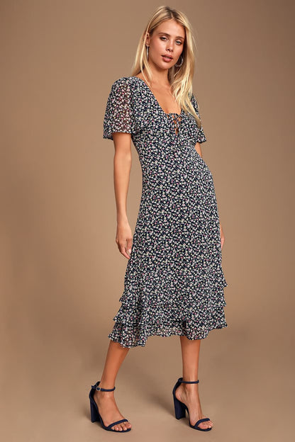 Lulus Floral Dress (S)
