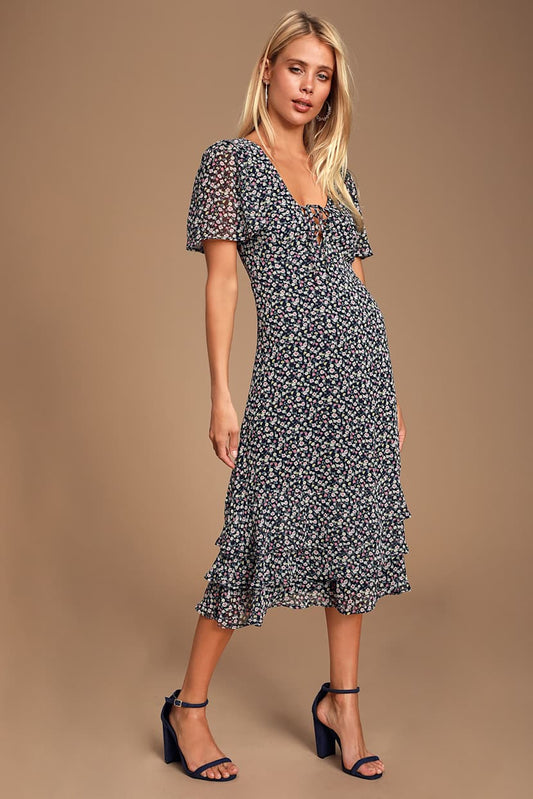Lulus Floral Dress (S)
