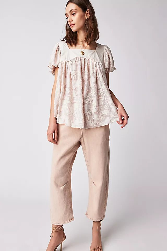 Free People Floral Baby Doll Top (M)