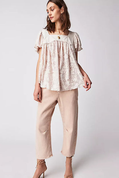 Free People Floral Baby Doll Top (M)