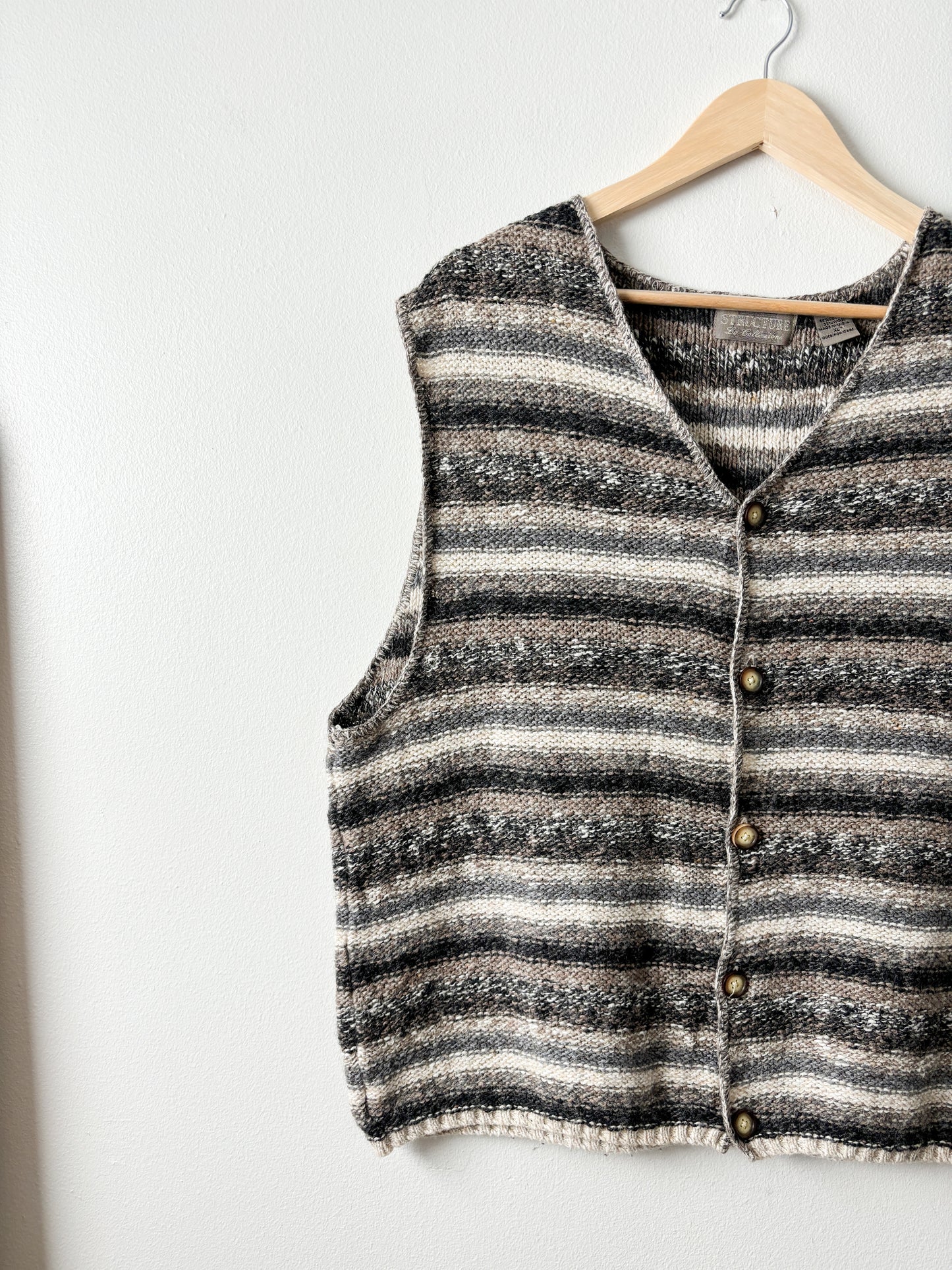 Vintage Striped Sweater Vest