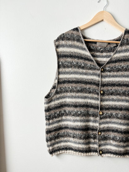Vintage Striped Sweater Vest