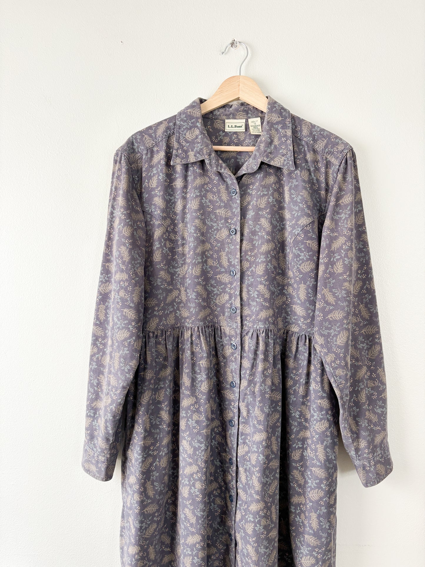 LL Bean Micro Corduroy Maxi dress