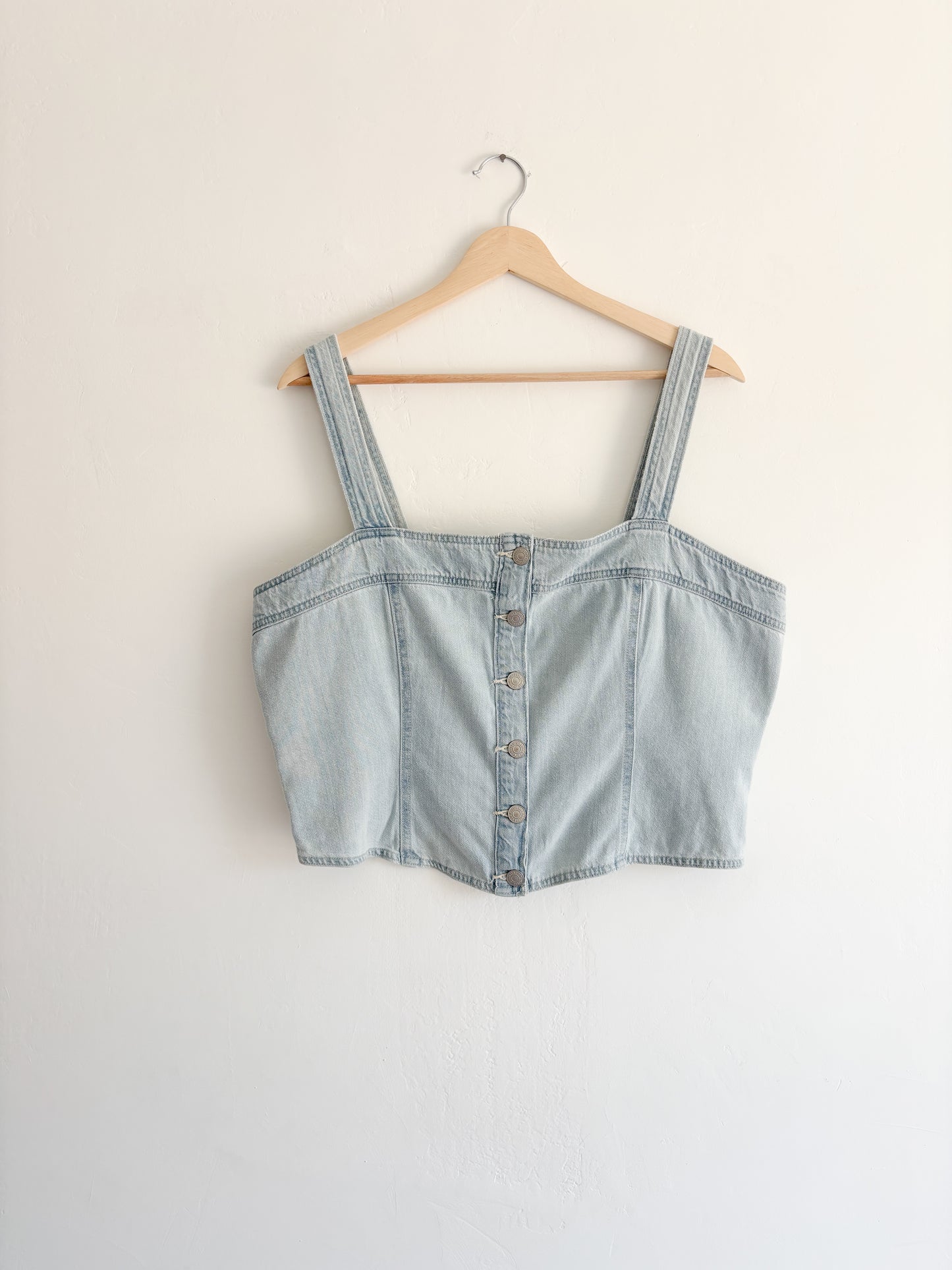 NWT Levis Denim Smocked Tank Top (L/XL)