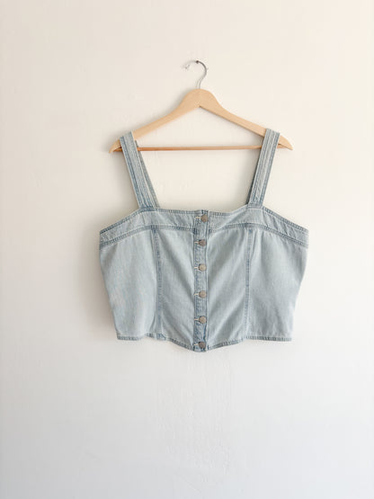 NWT Levis Denim Smocked Tank Top (L/XL)