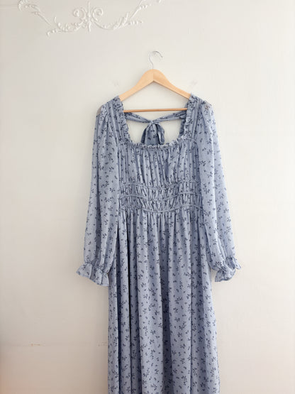 Gibsonlook Blue Floral Maxi Dress (XL)