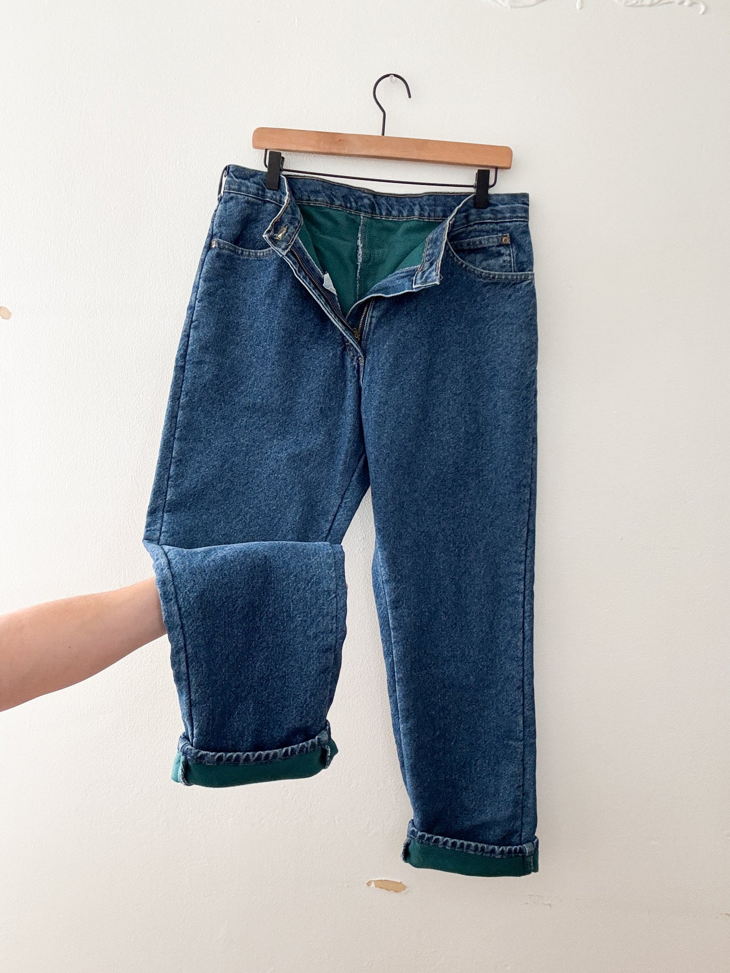 Vintage LL Bean Fleece Lined Jeans (32/33”)