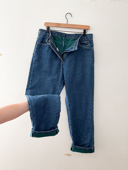 Vintage LL Bean Fleece Lined Jeans (32/33”)
