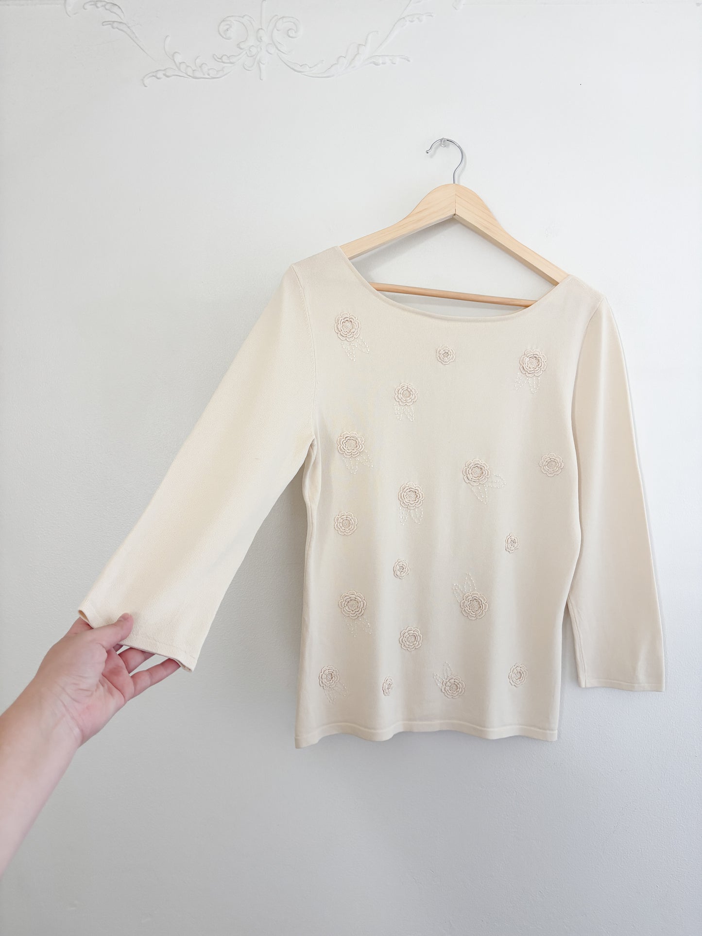 Vintage Floral Embroidered Top (M)