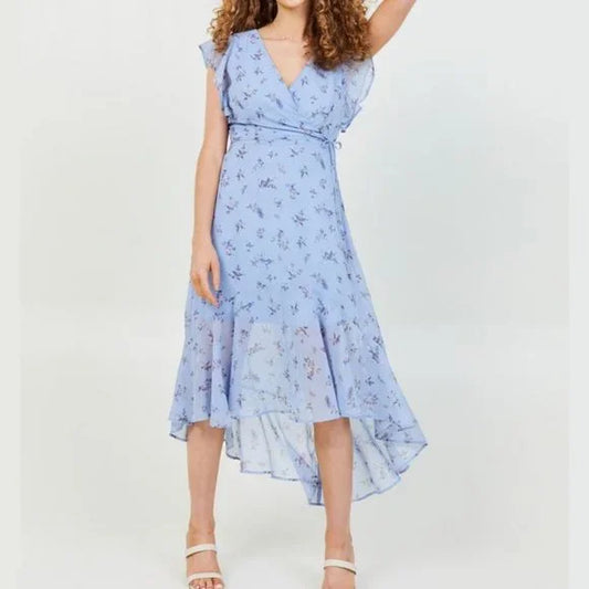 NWOT Altar’d State blue floral dress (S)