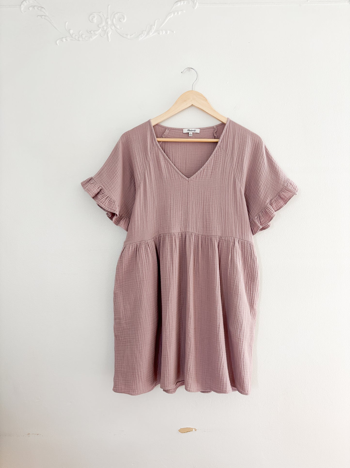 Madewell Lavender Ruffle Dress (S)