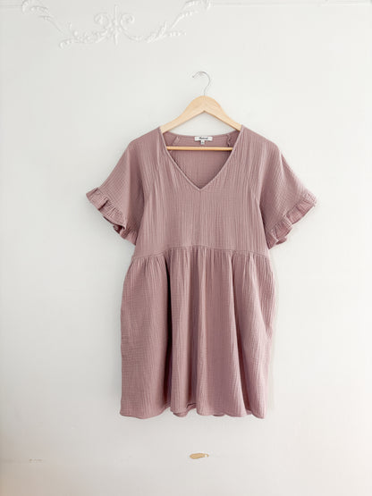 Madewell Lavender Ruffle Dress (S)