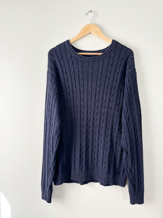 Izod Navy Cable knit sweater