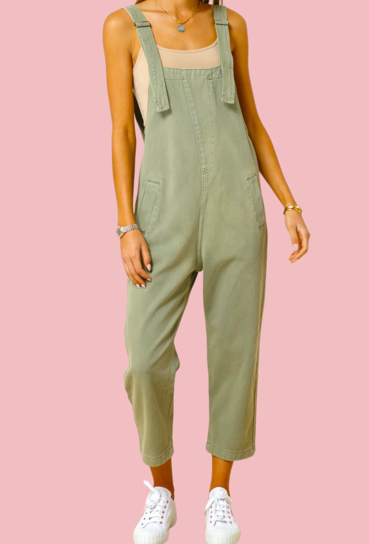 Sage Overall Jumpsuit (S)