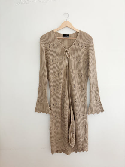 Vintage Y2k Long Tie Cardigan