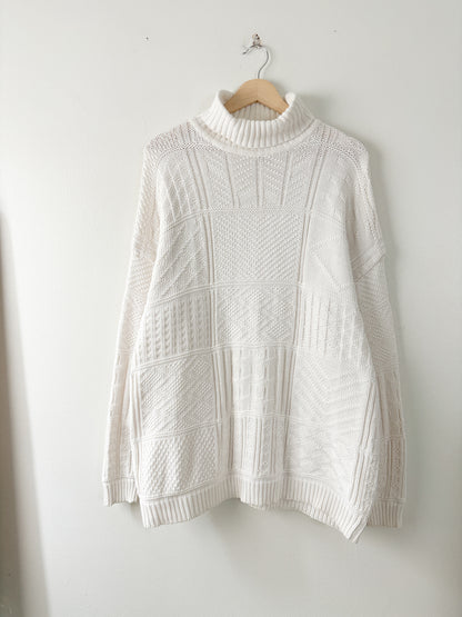 Vintage Turtleneck Patterned Knit