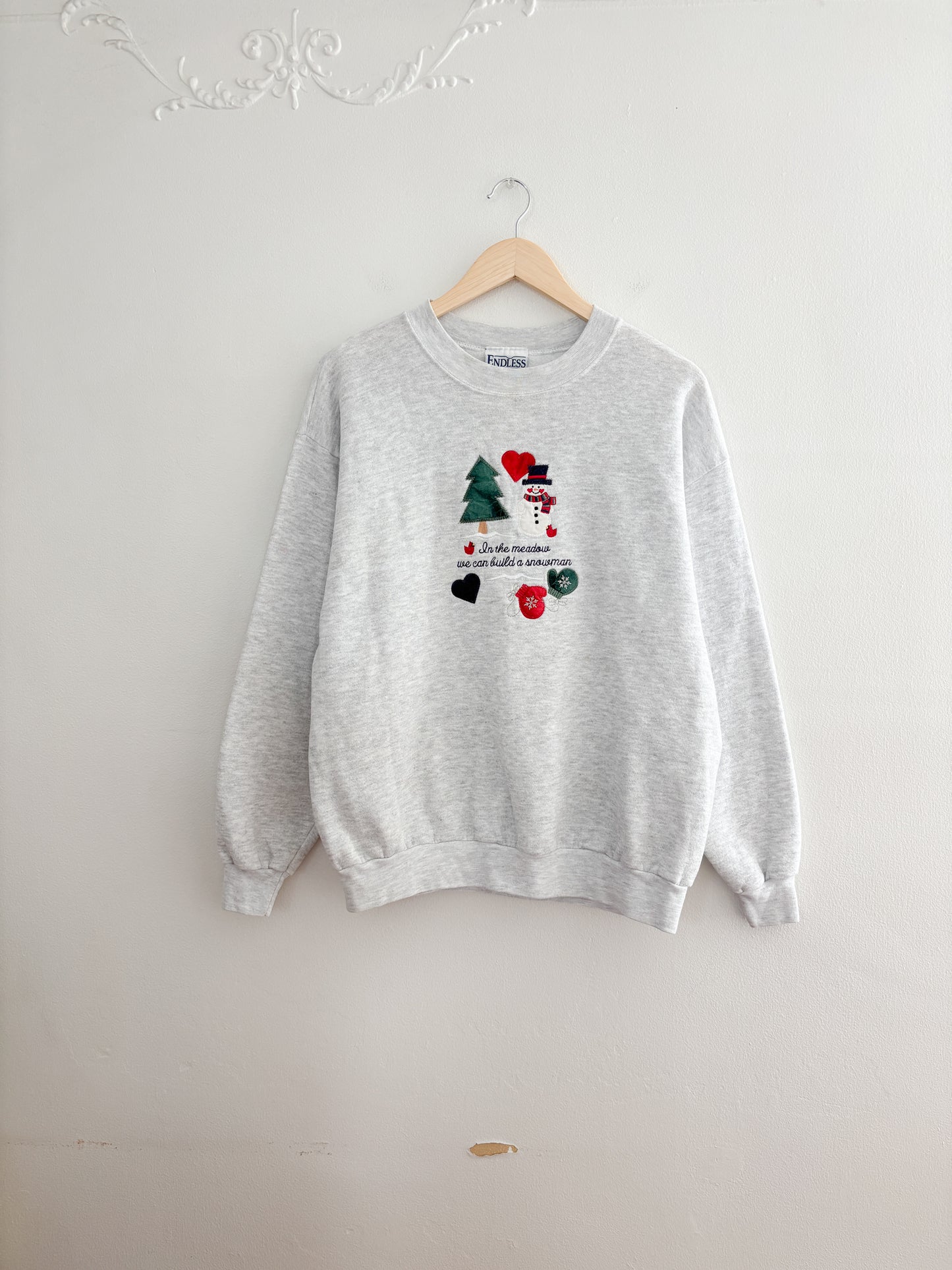 Vintage Christmas Grey Crewneck (L)