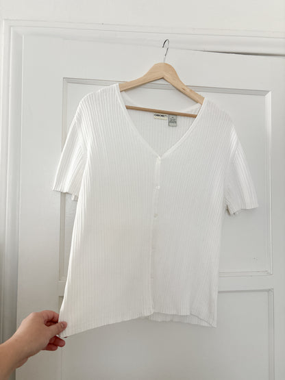 Vintage Ribbed button up top (XL)