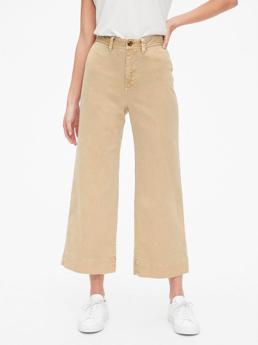 Gap High Rise Wide Leg Crop Pants (14)
