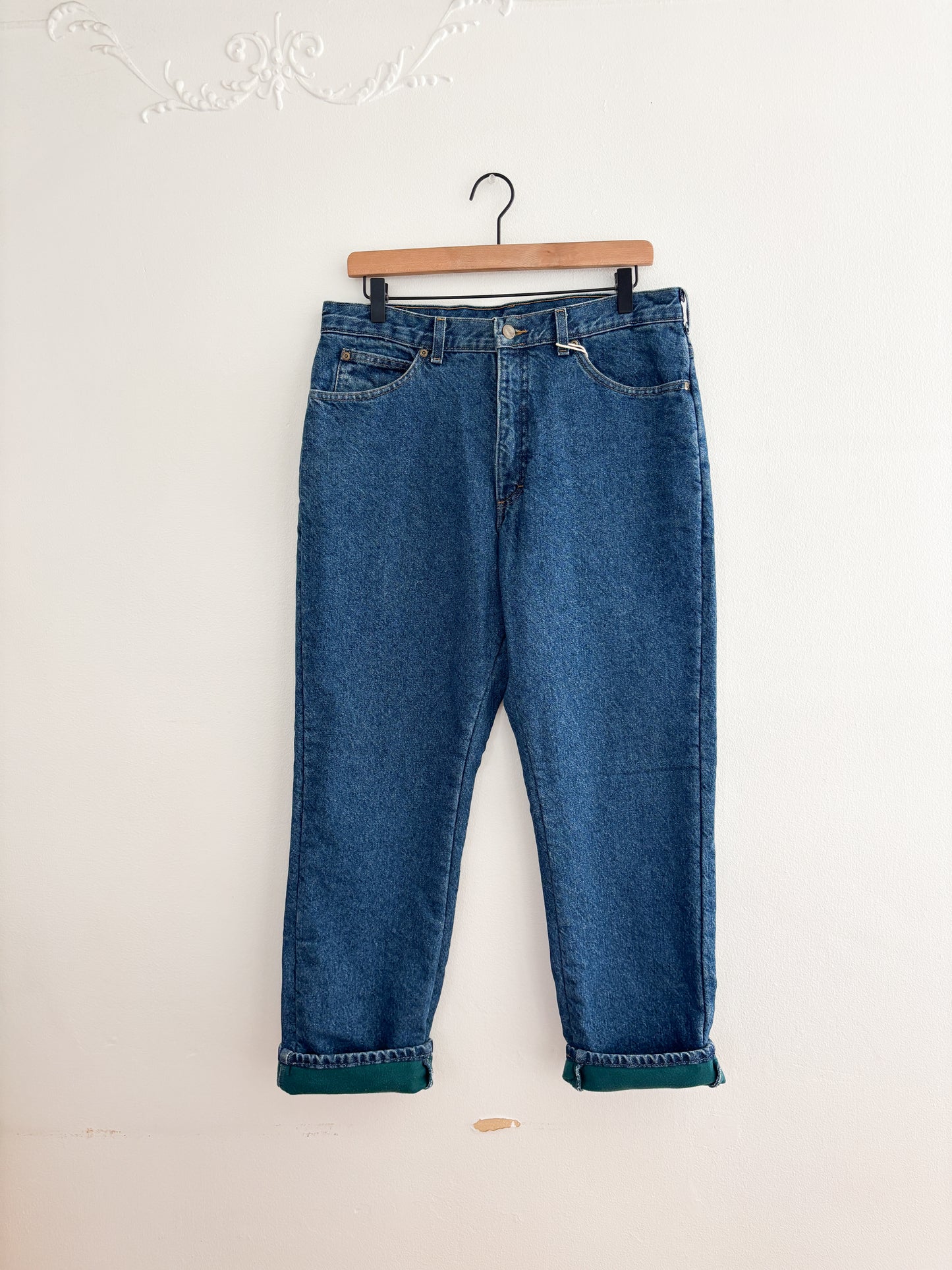 Vintage LL Bean Fleece Lined Jeans (32/33”)