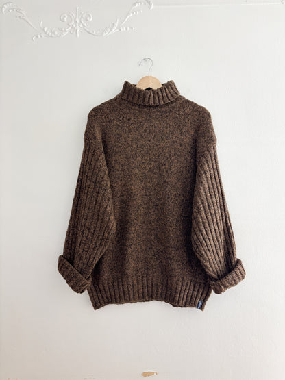 Seaport Brown Turtleneck Sweater (XXL)