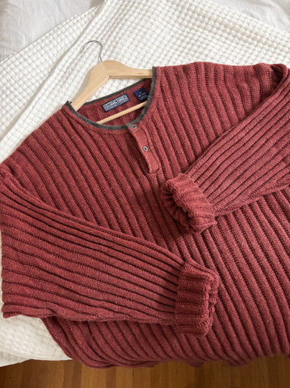 Vintage Henley Sweater (XL)