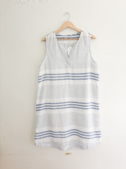 Linen Blend Striped Dress (L)