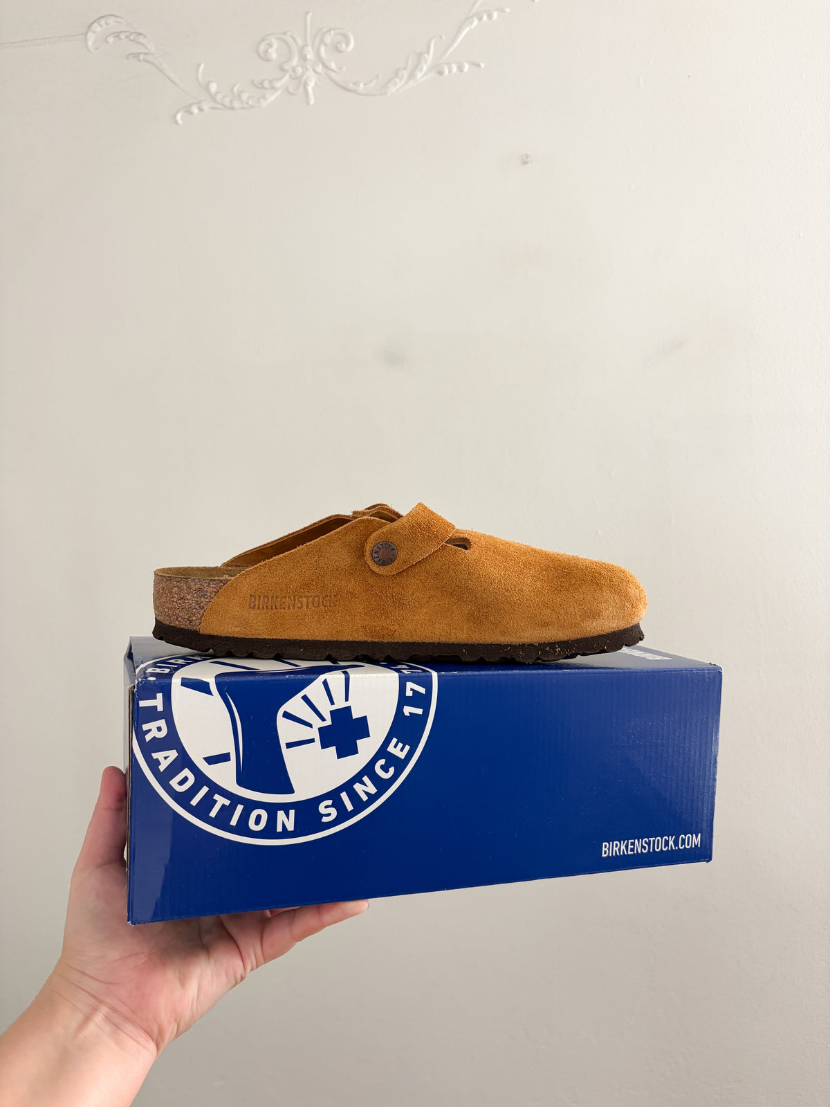 NWT Birkenstock Boston Suede Clogs