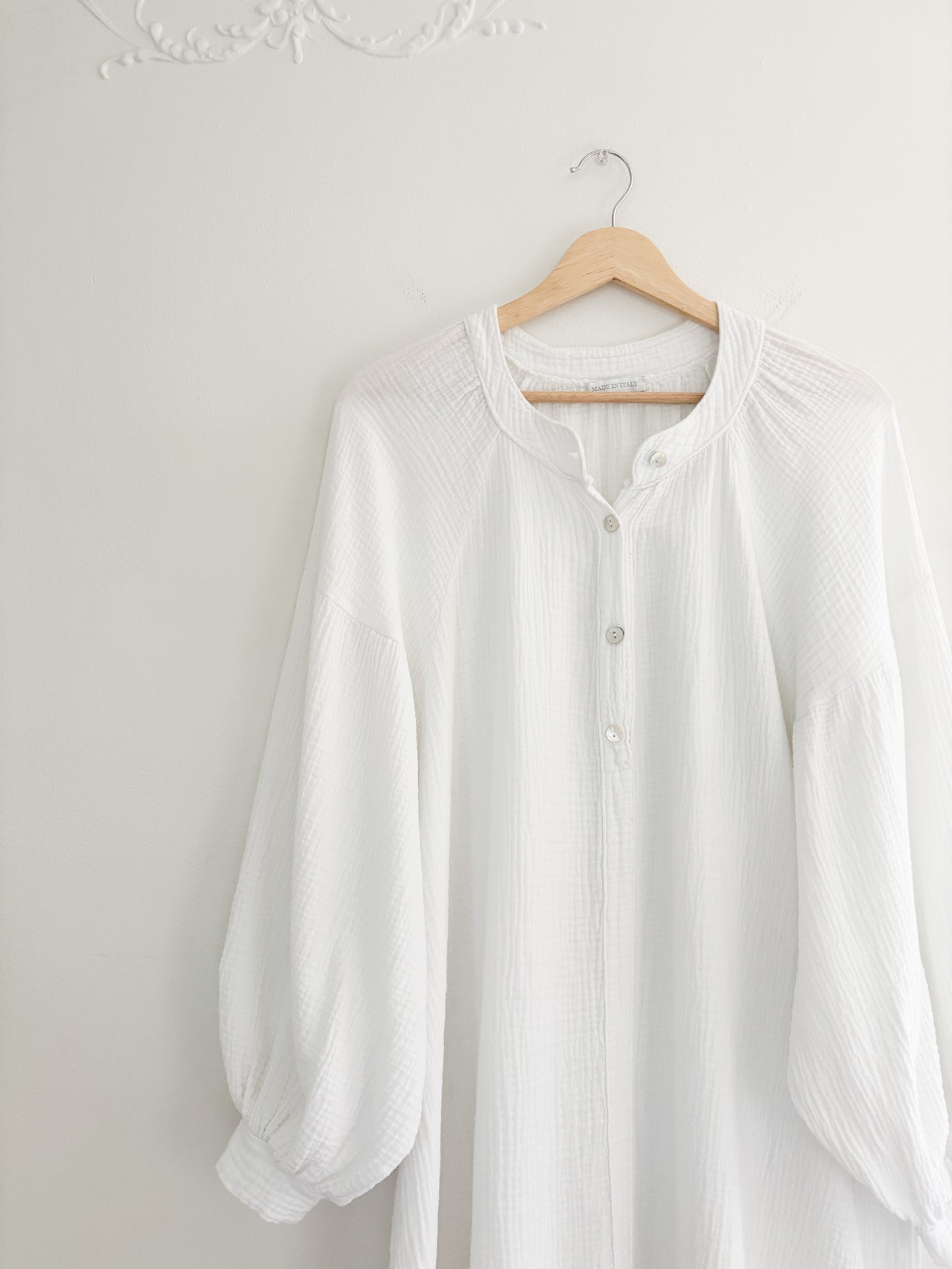 Cotton Gauze White Dress