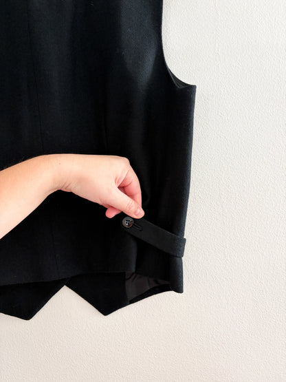 Vintage Wool Black Vest