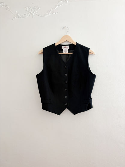 Vintage Wool Black Vest