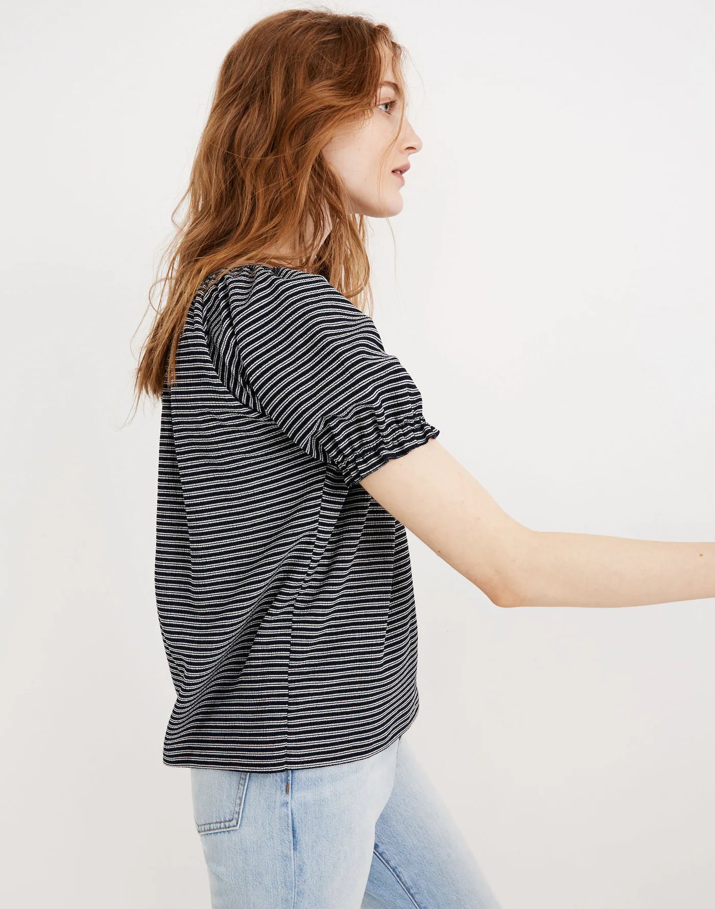 Madewell striped peasant blouse (S)